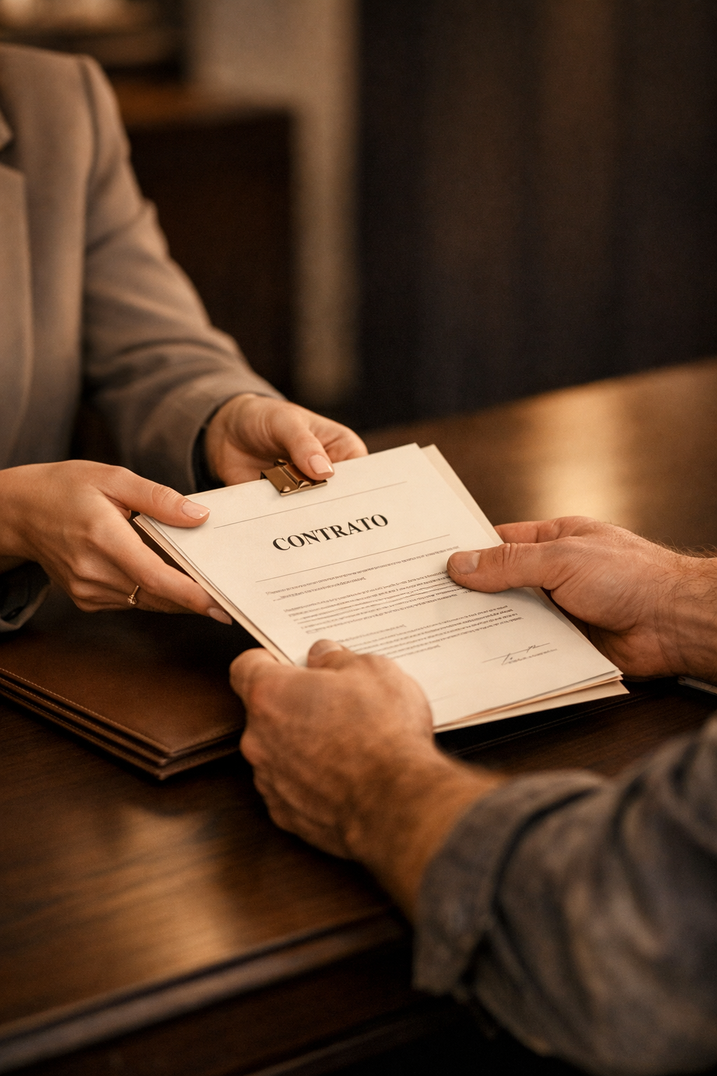 Entrega de documento em atendimento jurídico